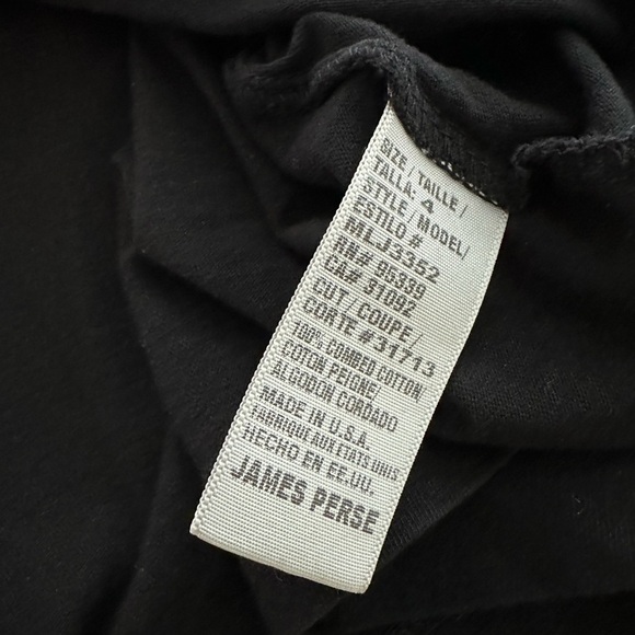 JAMES PERSE Black V Neck Tee - Picture 5 of 7